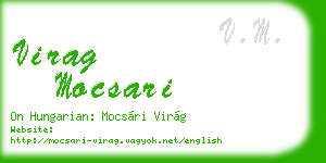 virag mocsari business card
