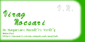 virag mocsari business card